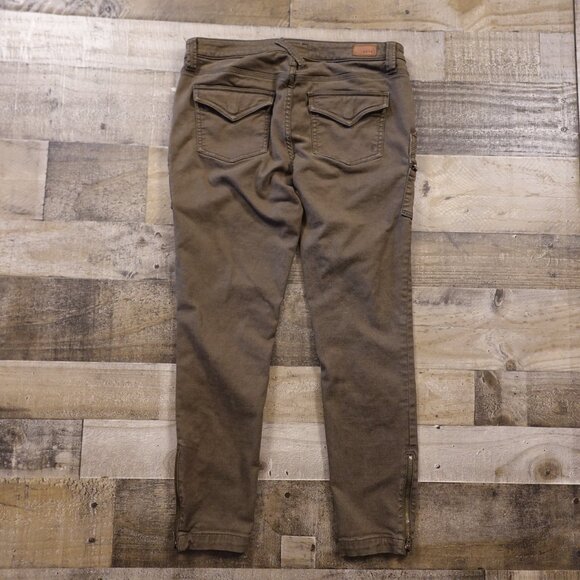 Joie Utility Cargo Skinny Pants Women’s 29 Olive Brown Zip Pocket Casual - Picture 10 of 15